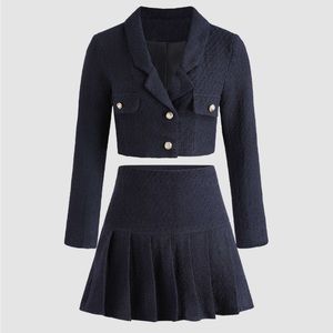 Crop Jacket and Skort Set